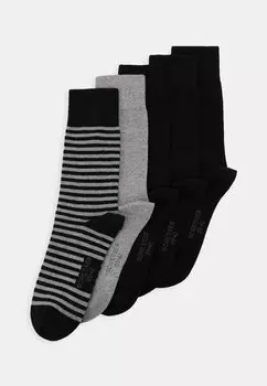 Носки 5 PACK Schiesser, цвет black/mottled dark grey