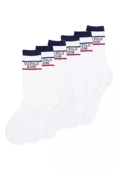 Носки 6 PACK CREW U.S. Polo Assn., белый