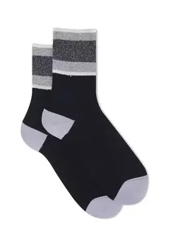 Носки A POLSO RIGHE LUREX Gallo, черный