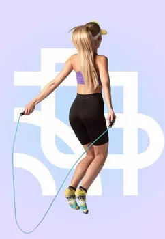 Носки ABS, NON-SLIP YOGA, PILATES (4-PACK) Zooksy, мультиколор