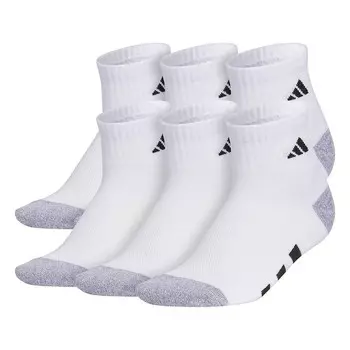 Носки adidas для мальчиков, 6 шт., четверти Adidas, белый