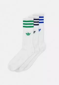Носки adidas Originals HIGH CREW SOCK UNISEX 3 PACK, белый/зеленый/темно-синий