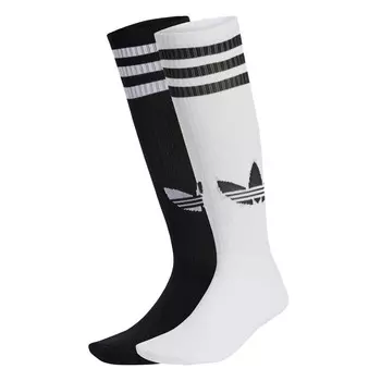 Носки ADIDAS ORIGINALS Knee High Socks Adicolor 70s, черный/белый