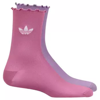 Носки adidas Originals Semi-Sheer Ruffle crew 2 pairs, фиолетовый/розовый