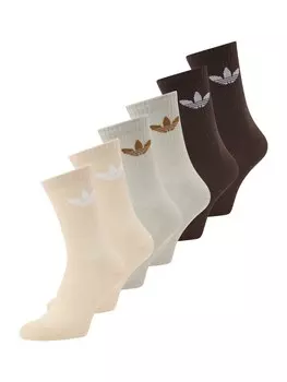 Носки ADIDAS ORIGINALS Socks Trefoil Cushion, цвет beige/chocolate/light grey