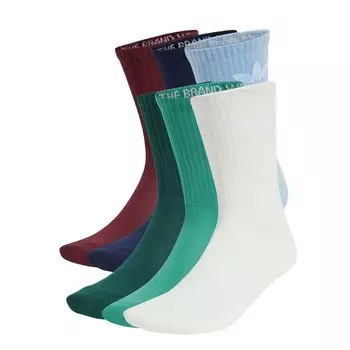 Носки ADIDAS ORIGINALS Socks Trefoil, цвет light blue/dark blue/green/emerald/bordeaux/white