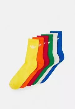 Носки adidas Originals УНИСЕКС, 6 ПАКЕТОВ, белый/синяя птица/зеленый