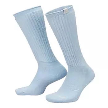 Носки Air Jordan Solid Color Label Sports Running Socks Unisex One Pair Blue, синий