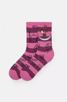 Носки Алиса в стране чудес Pull And Bear, розовый