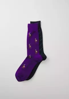 Носки ALL OVER CREW SOCK UNISEX 2 PACK Polo Ralph Lauren, темно-синий
