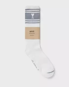Носки Ami Paris Chaussettes Rayures Ami De Coeur, цвет 4012: bleu argile