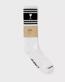Носки Ami Paris Chaussettes Rayures Ami De Coeur, цвет 001: noir