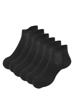 Носки Apollo (упаковка, 6 пар), носки-кроссовки с пяткой, бамбук, комфорт и идеальная посадка, черный