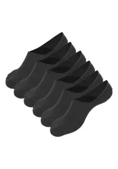 Носки Apollo (упаковка, 6 пар), носки-невидимки, незаезд, силиконовый каблук, идеальная посадка!, черный