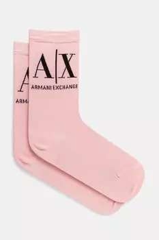 Носки Armani Exchange, розовый