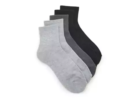 Носки Athletic Cushioned Performance Women's Quarter Crew Socks - 5 Pack Mix No. 6, черный/серый