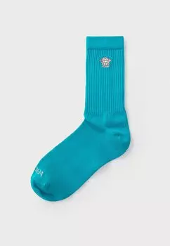 Носки ATHLETIC DOUBLE TWISTED MEDUSA Versace, бирюзовый
