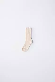 Носки ажурной вязки ZARA, экрю