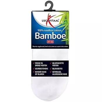 Носки бамбуковые белые 47-50, 1 шт Lucovitaal