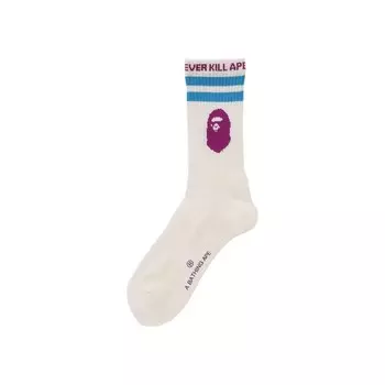 Носки BAPE Ape Head Line Socks, белый