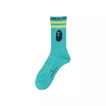 Носки BAPE Ape Head Line Socks, зеленый
