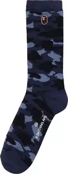 Носки BAPE Color Camo Ape Head One Point 'Navy', синий