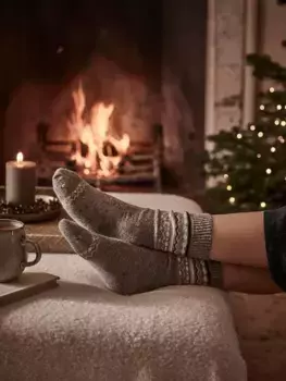 Носки Barbour Anaise Fair Isle, цвет mid grey/loden