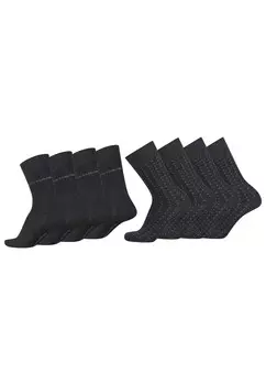 Носки BASIC DOT FR ALLTAG 8 PACK TOM TAILOR, серый