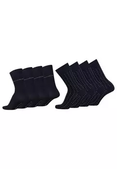 Носки BASIC DOT FR ALLTAG 8 PACK TOM TAILOR, темно-синий