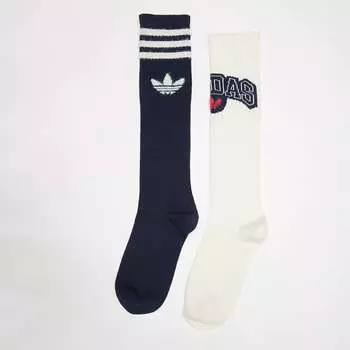 Носки Basketball Kniestrmpfe (2 Pack) adidas Originals, цвет night indigo/cloud white