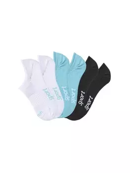 Носки Bench Sneakersocken, цвет 2x trkis, 2x wei, 2x schwarz