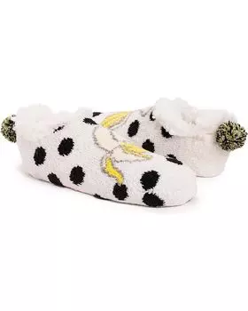 Носки Betsey Johnson Women's 2 Pair Pack Infused Cabin Footie Sock, цвет Banana