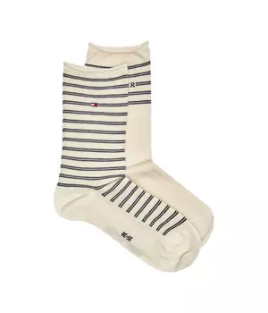 Носки бежевые Tommy Hilfiger с полосками, 2 пары