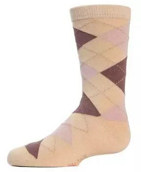 Носки Big Boys Classic Argyle из хлопковой смеси MeMoi, коричневый/бежевый
