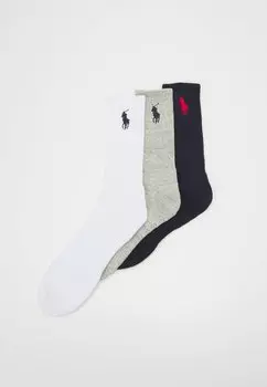 Носки BIG CREW SOCK 2 PACK Polo Ralph Lauren, темно-синий/белый/серый