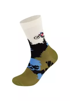 Носки BIKE, CHECKED STRIPE AND MOUNTAIN BIKE Happy Socks, черный