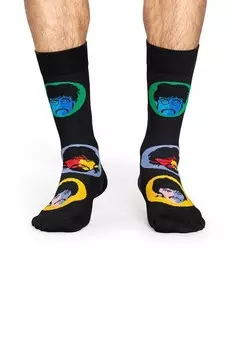 Носки Битлз Happy Socks, черный