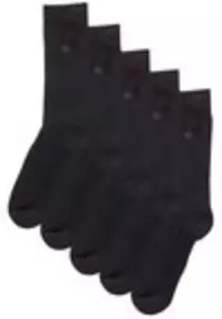 Носки BLACK PLAIN COMFORT SOCKS FIVE PACK Next, черный