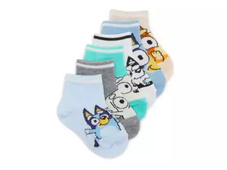 Носки Bluey Kids' Ankle Socks - 6 Pack, цвет multicolor