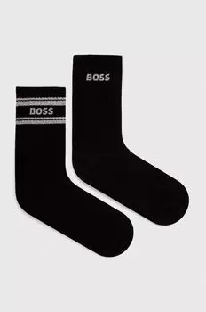 Носки BOSS, 2 пары Boss, черный