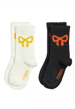 Носки BOW SCALLOP SOCKS UNISEX 2 PACK Mini Rodini, разноцветный
