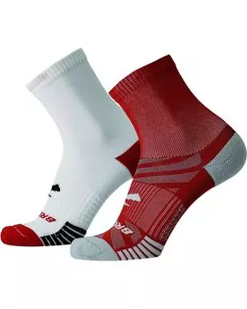 Носки Brooks Ghost Lite Crew Socks 2-Pack, цвет White/Clay/Clay/Light Peak