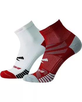 Носки Brooks Ghost Lite Quarter Socks 2-Pack, цвет White/Clay/Clay/Light Peak
