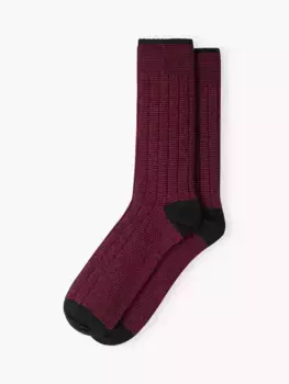 Носки Brora Stripy Cashmere Blend, цвет black/mulberry