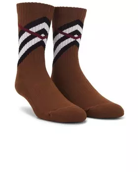 Носки Burberry Chevron Sports, цвет Dark Birch Brown