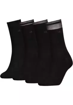 Носки Calvin Klein (4 шт.) с фирменной вышивкой, черный