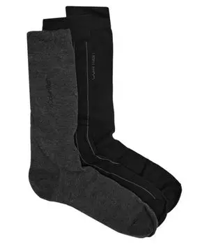 Носки Calvin Klein однотонные 3 пары, черный