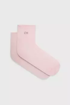 Носки Calvin Klein, розовый
