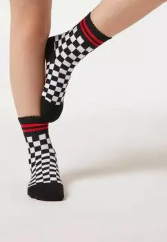 Носки Calzedonia, цвет schwarz skater bianco