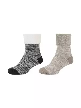 Носки camano 2er Pack warm & cozy, серо-коричневый